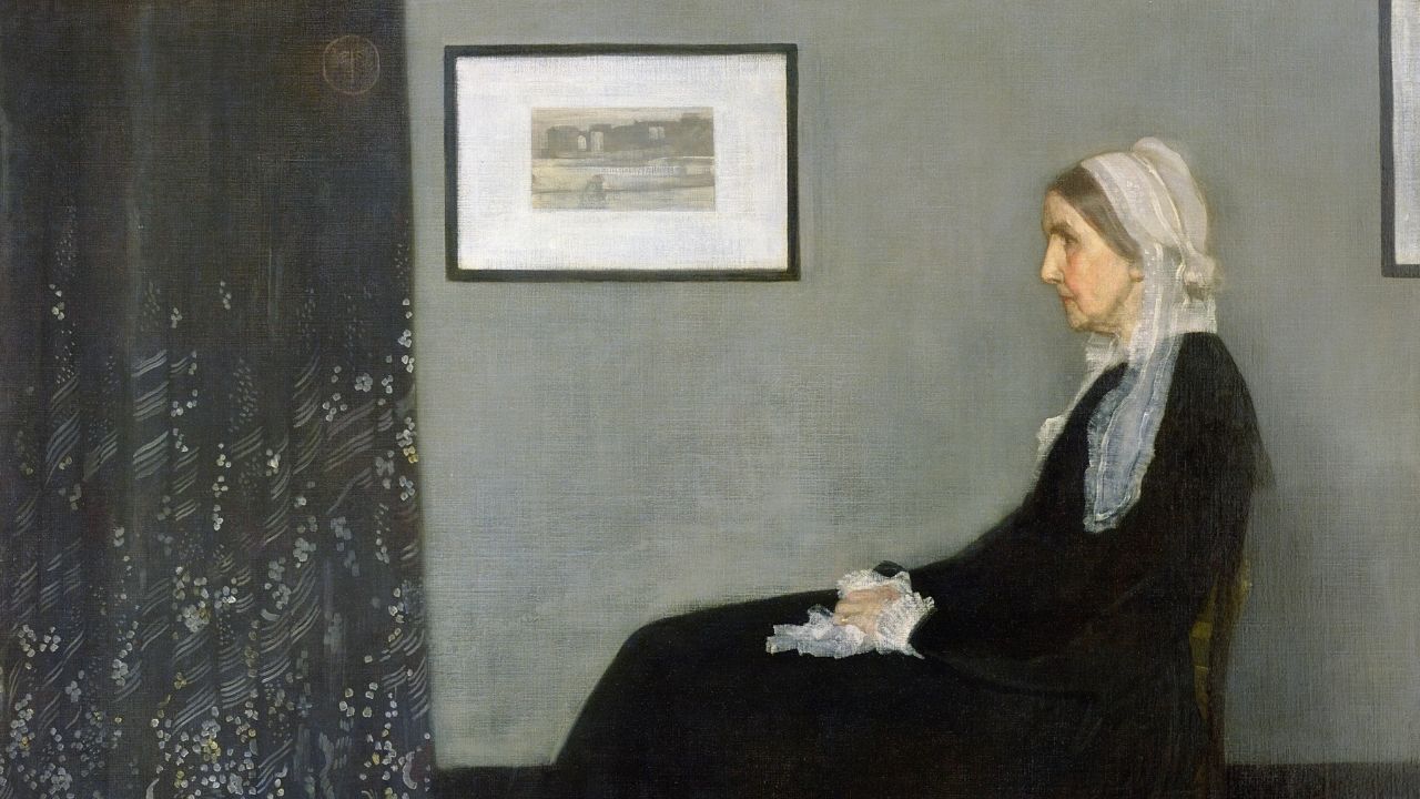 painting of a woman sitting in a chair